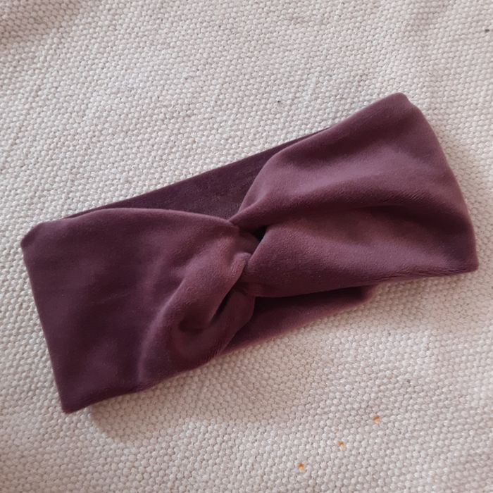 Wrzosowa opaska z weluru