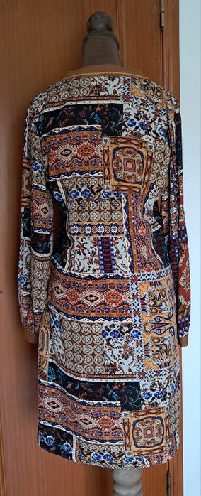 Vestido Túnica Boho Mhia Woman Padrão Étnico (Tamanho 38 / M)