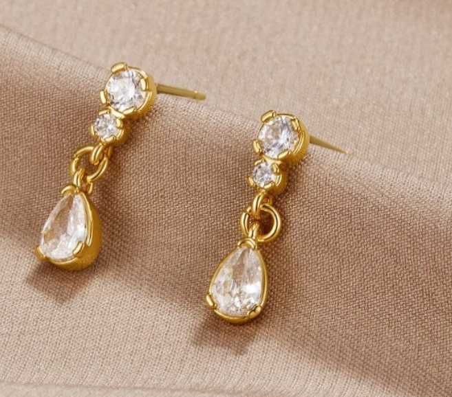 Kolczyki Beautiful Earth Boutique Yarina Crystal Teardrop