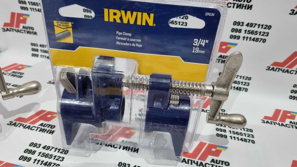 Трубна струбцина вайма IRWIN Quick-Grip 3/4" (без різьби) Затискач