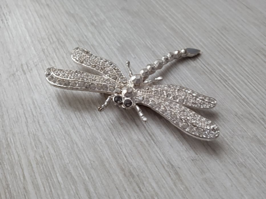 Broszka w kolorze srebra