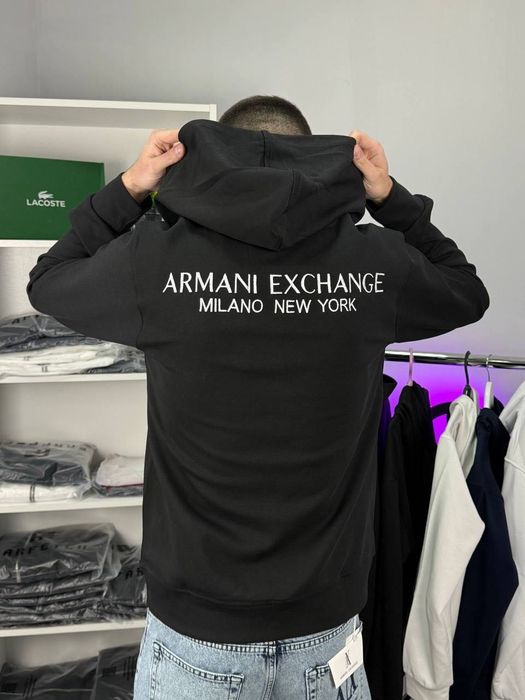 ‼️NEW‼️БЕЗ ПРЕДОПЛАТ‼️Мужская кофта зип худи Армани Armani | худи Армани | зипка Armani | кофта Армани AX | зип худи Armani |