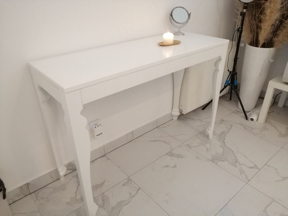 Konsola biała glamour vintage