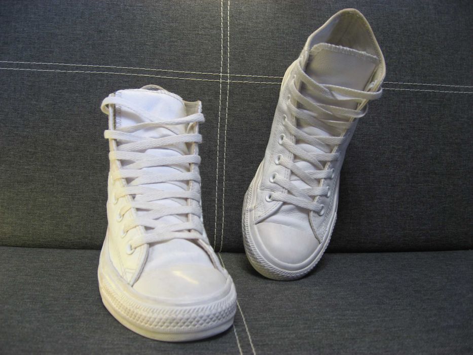 Кожаные Кеды Converse Chuck Taylor All Star Leather Hi White 1T406 41р