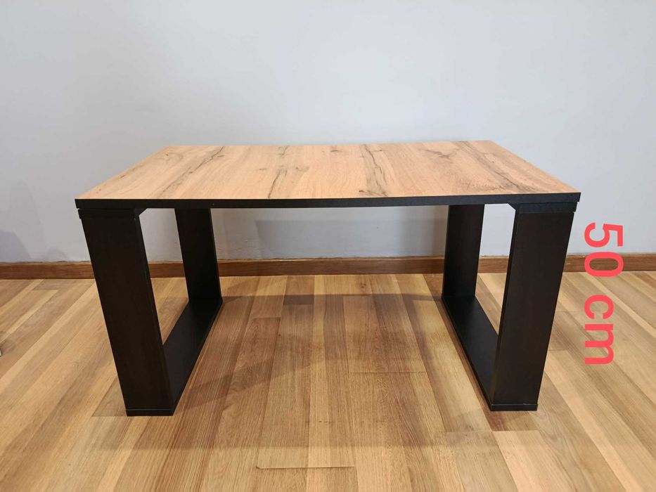 Szafka RTV. Stolik kawowy LOFT. Dąb wotan, czarny