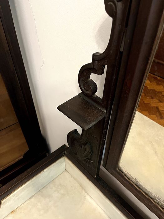 toucador base em mármore com espelho