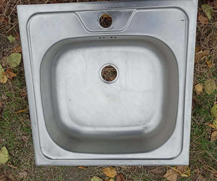 Мийка для кухні накладна нержавійка 50х50х12см кухонні меблі бу