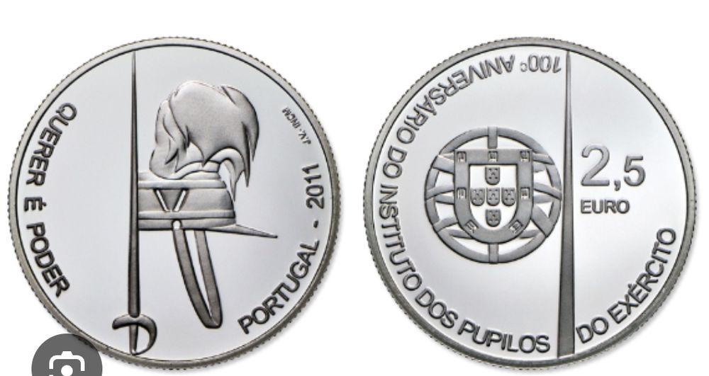 Moedas de coleção portuguesas de  2,5€