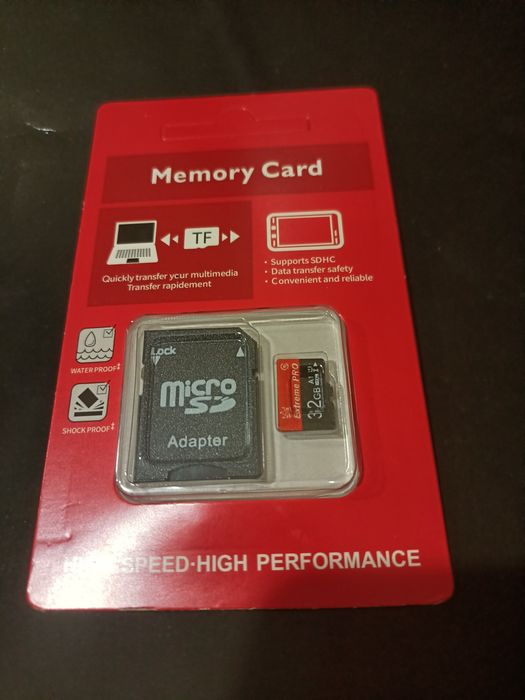 Карта памяти Micro SD 32 GB с адаптером