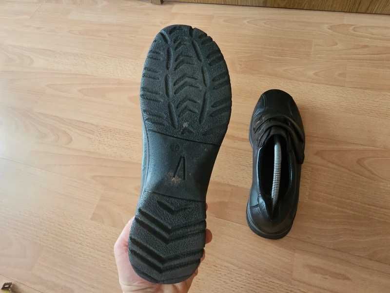 Półbuty skórzane Easy Street 40(26cm) czarne skóra