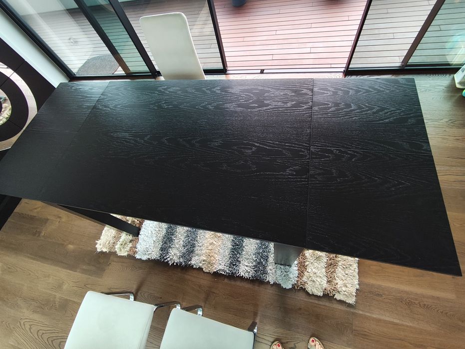 Mesa de jantar extensível / madeira wengue
