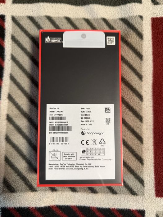 Telefon OnePlus 15 Sand Dune 16/512 Gb GLOBAL