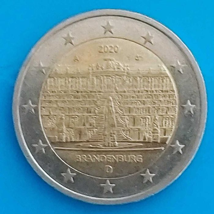 2 Euros 2020 D,  da Alemanha,  Palácio de Sanssouci
