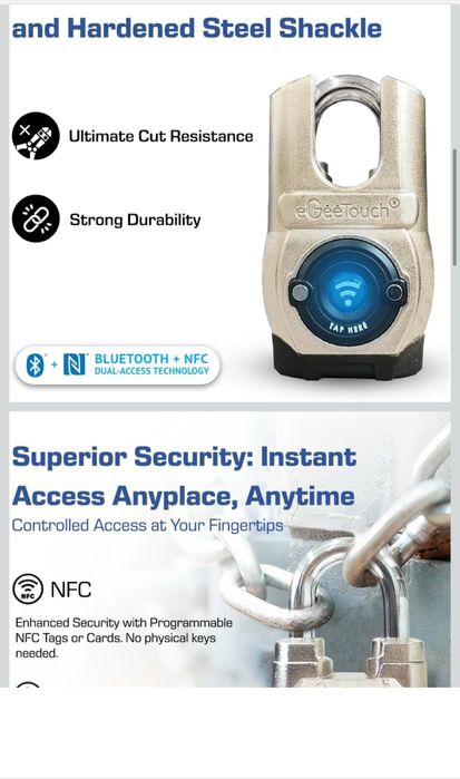 Zewnętrzna inteligentna kłódka 5. generacji eGeeTouch