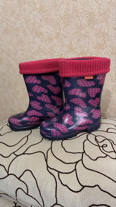 Детские резиновые сапоги Demar Twister Lux с утеплителем, р. 28-29