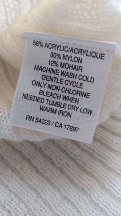 Kamizelka z moherem bezrękawnik kremowy r.S/M