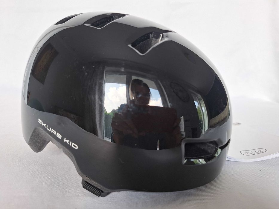 Kask rowerowy Abus Skurb Kid Shiny Black S 50-55cm BMX