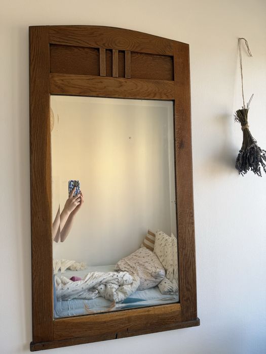 Lustro vintage drewniane