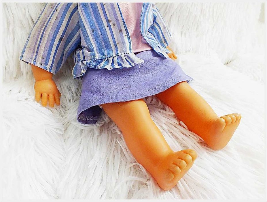 Stara lalka z PRL gadająca w ubranku 33cm SIMBA - Toys Kolekcjonerska