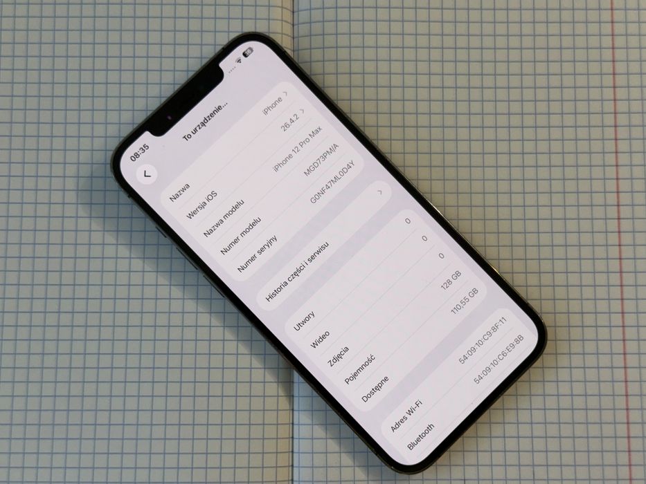 Iphone 12 Pro Max - Graphite. Bateria 100%, 128gb!