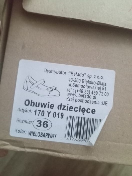 Biale baleriny Befado skora 36