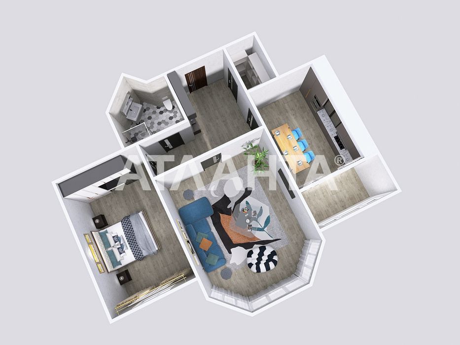 2-комнатная квартира по адресу ул. Приморская (площадь 77 м²) - Atlanta.ua - фото 13