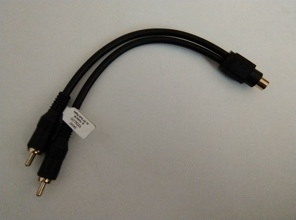 Przejście 2x wtyk RCA - gniazdo RCA na kablu LXZ404