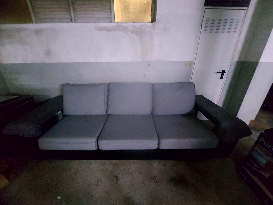 Sofá 3 lugares preto