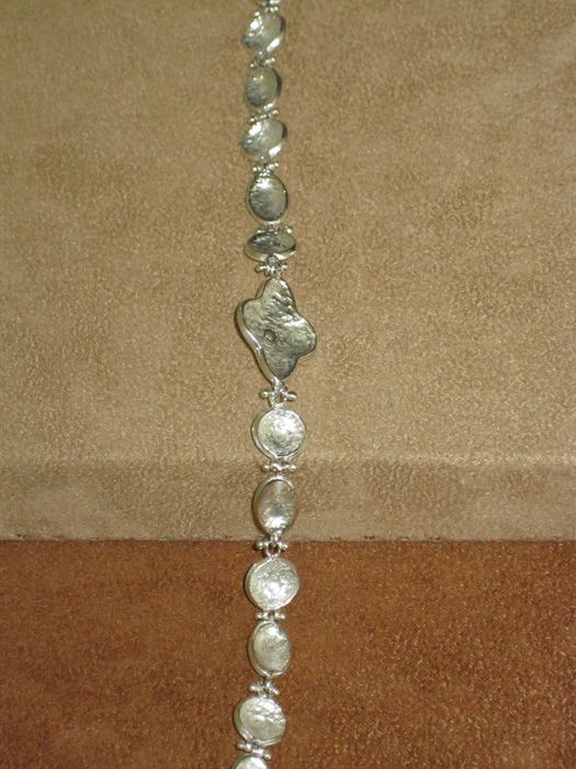 Pulseira Prata Maciça de Lei 925`/.. C/Contraste