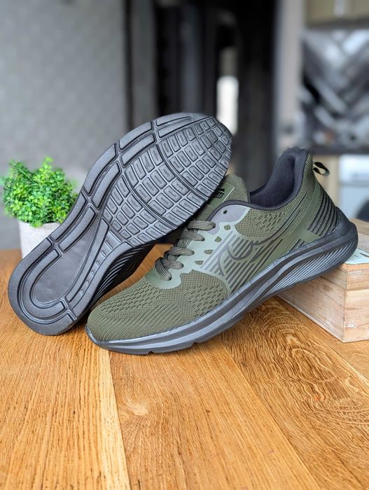 Чоловічі кросівки великого розміру хакі зелені кроссовки большие