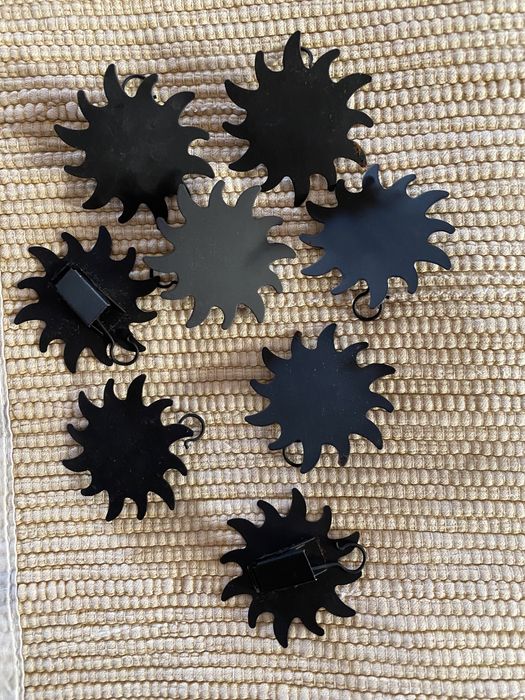 8 estrelas em metal para cortinados