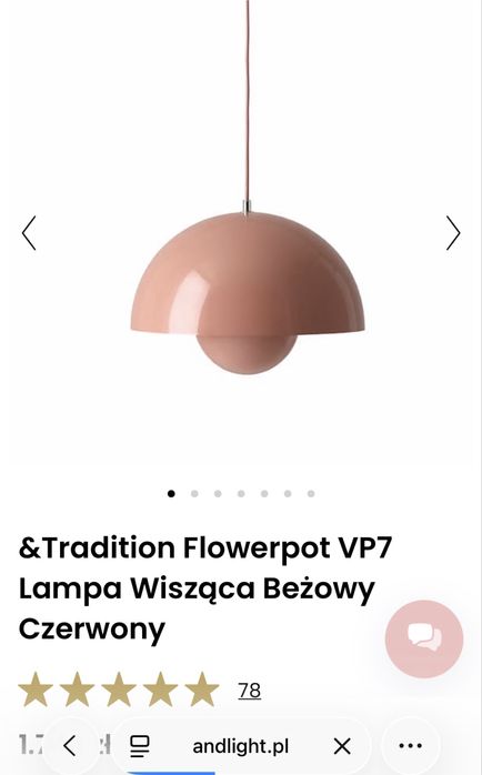 Lampa Flowerpot &Tradition VP7