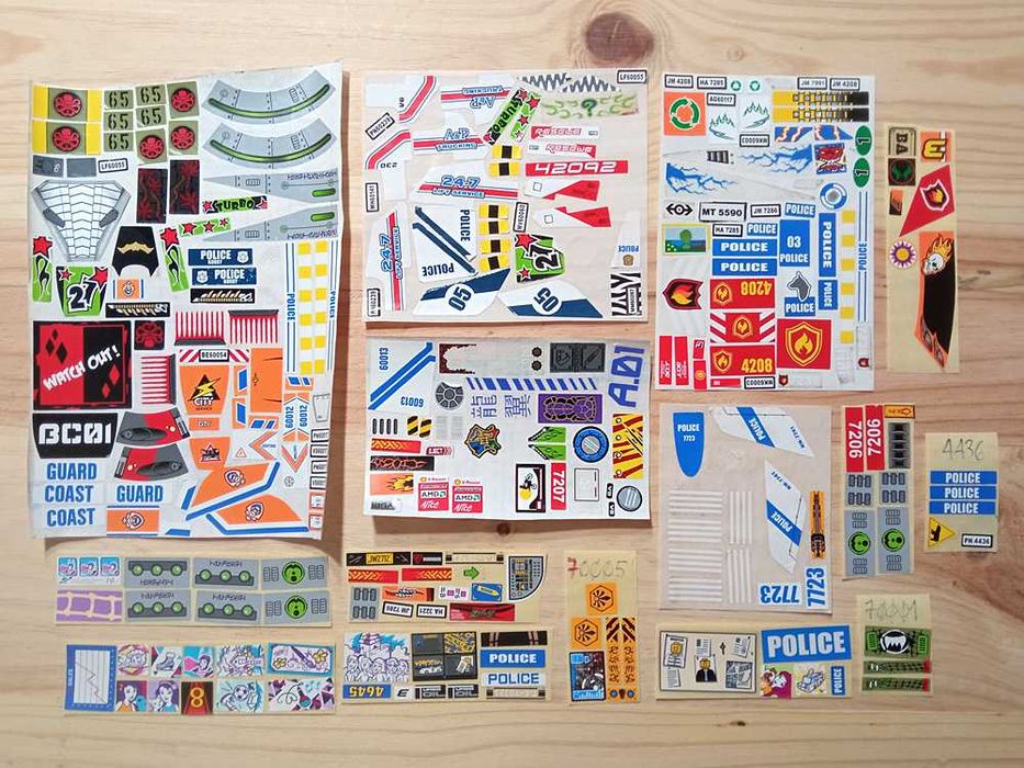 Autocolantes Originais Para Peças Lego