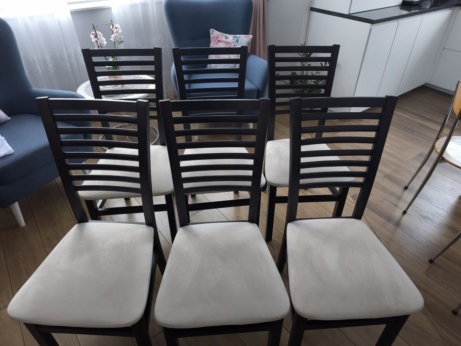 Stół wenge i 6 krzeseł