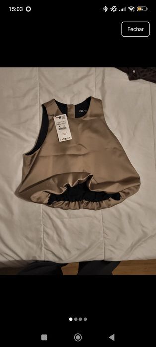 Top balão Zara novo