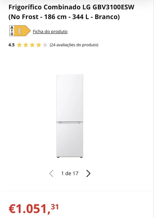 Máquina da loiça LG + frigorífico LG