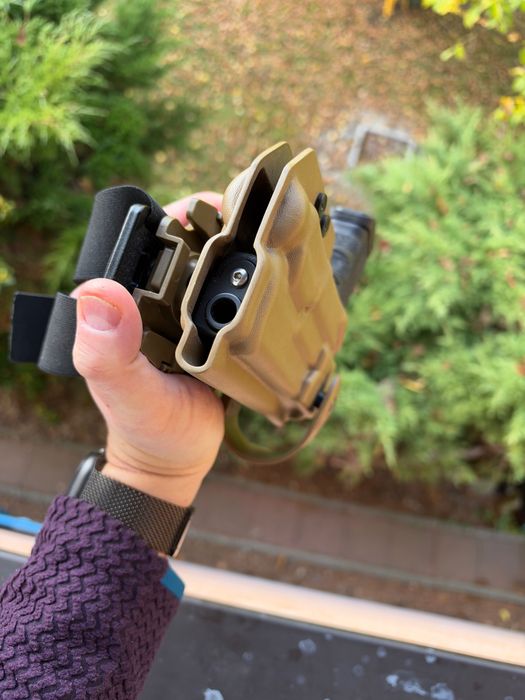 Kabura udowa do Glock 17 pod latarkę Fenix GL19R (V1) – platforma i pas udowy