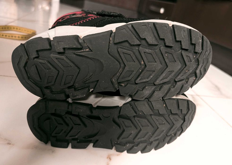 Термочеревики B&G дівчинка 30 розмір 19,5 см чорні/фуксія