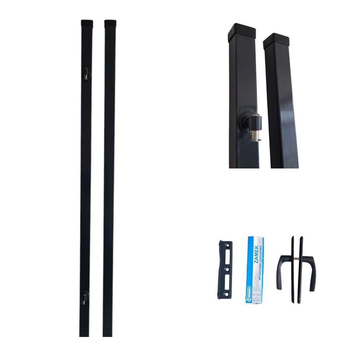 Furtka Panelowa 150wys + 2 słupki 200wys. Kompletna gotowa do montażu