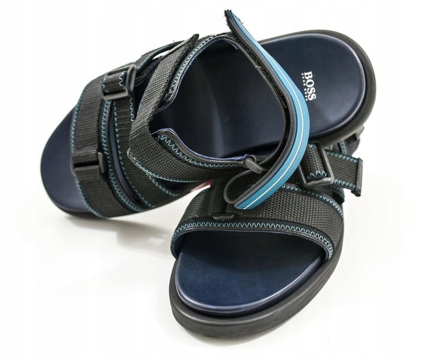 Hugo Boss sandały męskie, roz 42 (8) nowe, czarne, 100 % oryginał