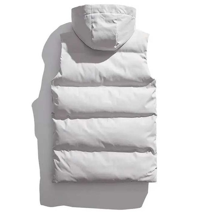 Мужская жилетка с капюшоном, высокое качество, цвет серый S и 2XL