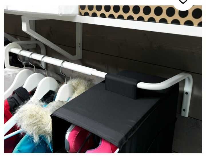 Varão p/roupa, branco, 60-90 cm MILIG IKEA "NOVO"