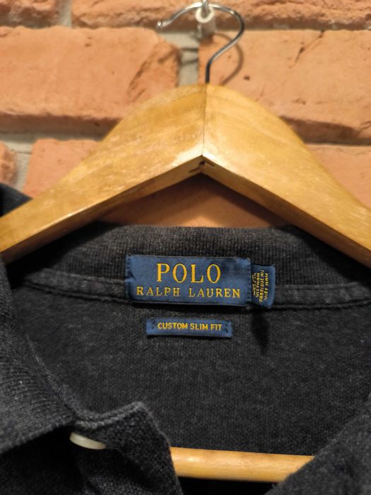 Koszulka Długi Rękaw Polo Ralph Lauren Szara Małe Logo RL