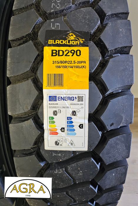 315/80R22.5 (1260netto) BLACKLION opona opony nowa napęd BD290