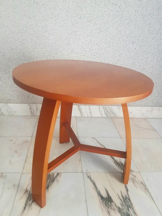 Mesa Apoio Redonda  Cerejeira Maciça 51 CM64550636771586122