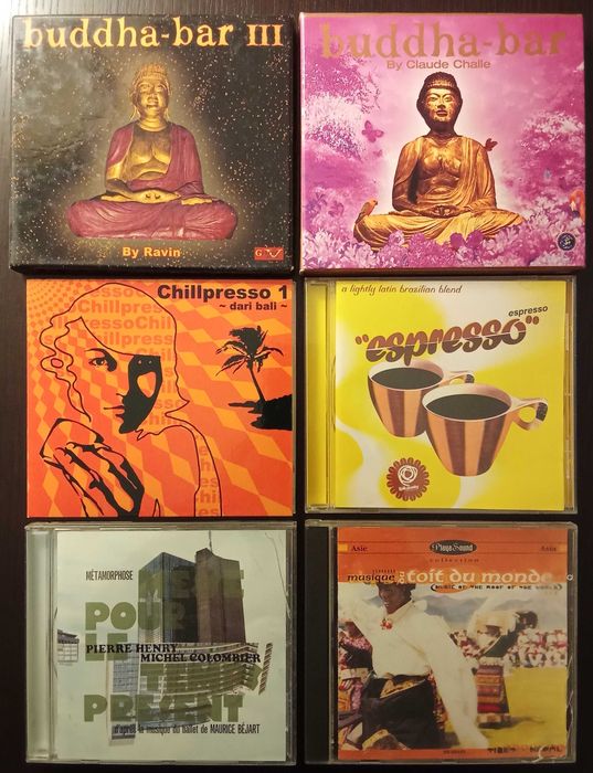 CDs: dub  trip hop  rock  jazz  world music  techno   goa trance  + etc