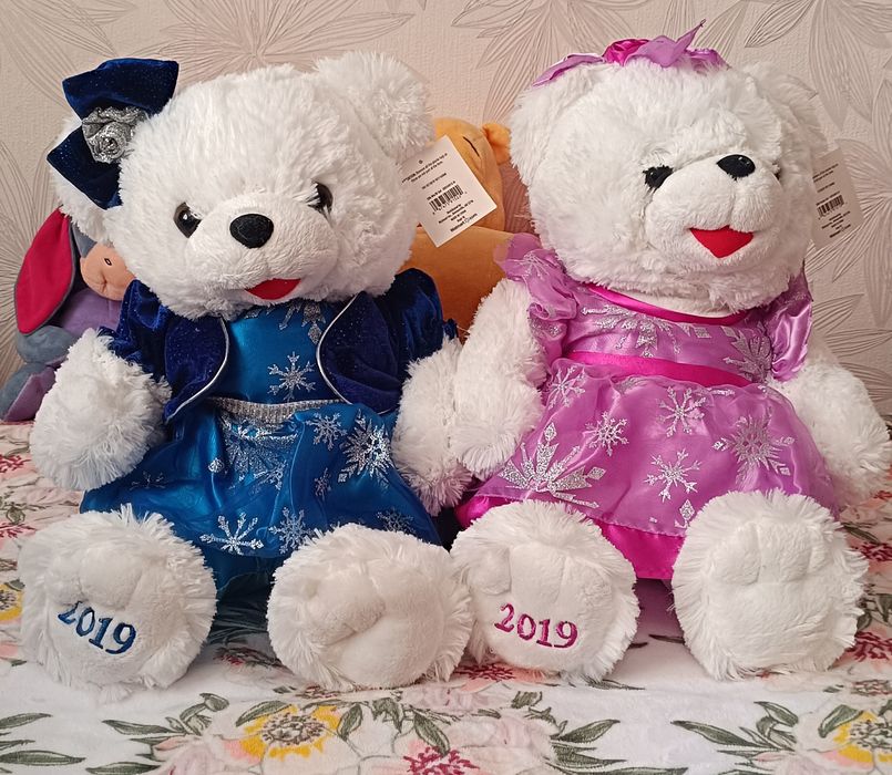 Белый мишка Dan Dee, США, 50 см (Snowflake Teddy), игрушка, коллекционный, новогодний, подарок, декор, новое