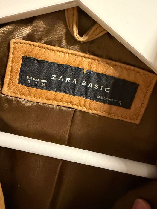 Zara Basic - Kurtka skórzana damska S camel