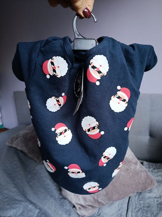 Bawełniane świąteczne ubranko dla pieska kotka r . M