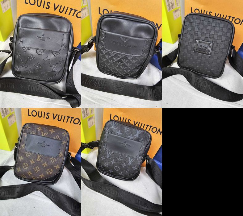 Listonoszka nerka Louis Vuitton kremowa kratka nowość premium